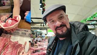 Московские рынки: мясо и рис. Дорогомиловский и Фуд-Сити, 2025 год, январь.