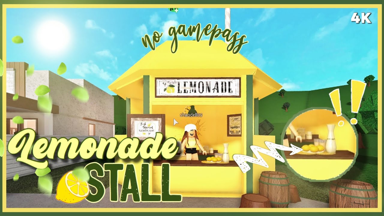 Bloxburg Lemonade Stall No Gamepass Speedbuild - YouTube