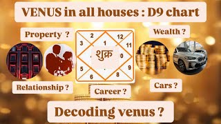 Venus in all houses | venus in navamsa chart | d9 chart | Venus mahadasha | venus in astrology