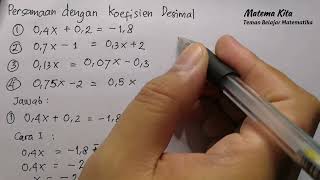 Persamaan dengan Koefisien Desimal | Matematika SMP