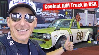 サニトラがアメリカデビュー❗️全米最大車イベントの中1番カッコいいのはこの車‼️SEMA SHOW 2019  My Sunny Truck  Best JDM at SEMA!?