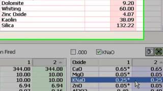 Glaze Formula to Batch Calculations