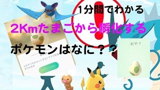 ポケモンGO! 1分間でわかる2kmたまごから孵化するポケモンはなに？