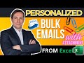 Send personalized bulk emails with attachments with Excel (FOR FREE !)