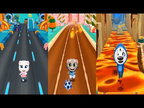 Talking Tom Gold Run Halloween VS EL MUNDO DE LA CIUDAD PERDIDA VS Candy Sideworld – Fútbol Tom Talking Angela