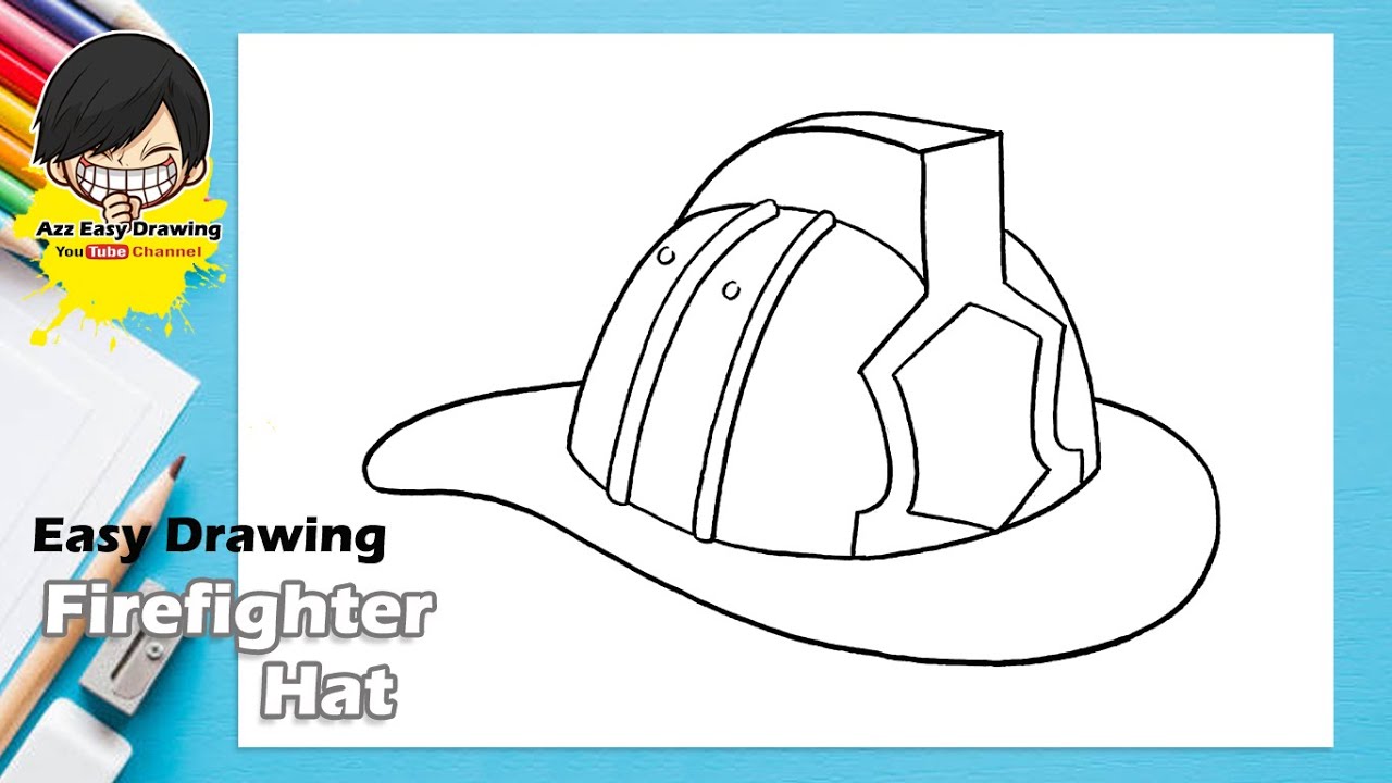 Fireman Helmet Drawing