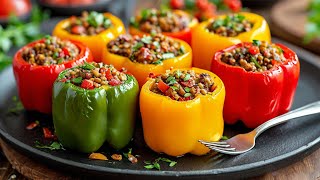 Stuffed peppers with great filling! Unforgettable taste and easy homemade recipe!