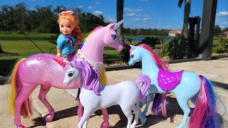Unicorn queen ! Elsa & Anna toddlers - fantastical horse friends