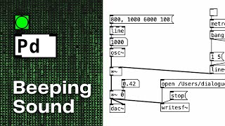 Timed Beep Sound with AD Envelope | Pure Data Tutorial