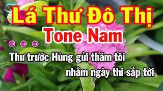 Karaoke Lá Thư Đô Thị Tone Nam ( Dm ) Nhạc Sống Tuấn Cò