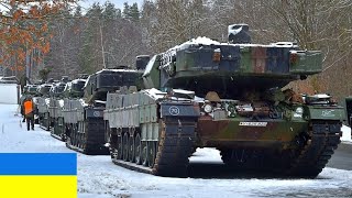 Today, German Leopard 2 tanks deployed to Ukraine