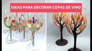 15 IDEAS PARA DECORAR COPAS DE VINO DE FORMA ORIGINAL