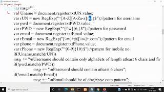 Web Design: Javascript Regular Expressions and Form Validation