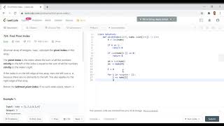 LeetCode 724: Find Pivot Index: Python Easy