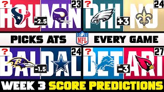 NFL Week 3 Score Predictions for EVERY Game