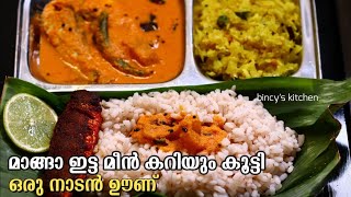 വളരെ എളുപ്പത്തിൽ ഒരു നാടൻ ഊണ്  | Mango Fish Curry Recipe | Easy Lunch Menu Malayalam | Fish Curry