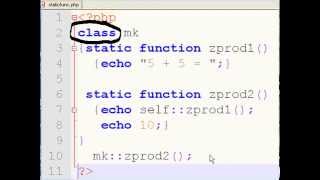 PHP OOPs Static Functions,run program