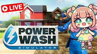 高圧洗浄機ゲーム「PowerWash Simulator」お掃除ゲームです！寝落ち＆おはようライブ！【縦ライブ】作業用・勉強用・睡眠用・環境音 chill out  Switch