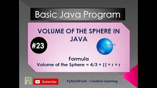 #23 Volume of the sphere in Java