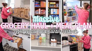 HUGE GROCERY HAUL AND MEAL PLAN | REFRIGERATOR RESTOCK