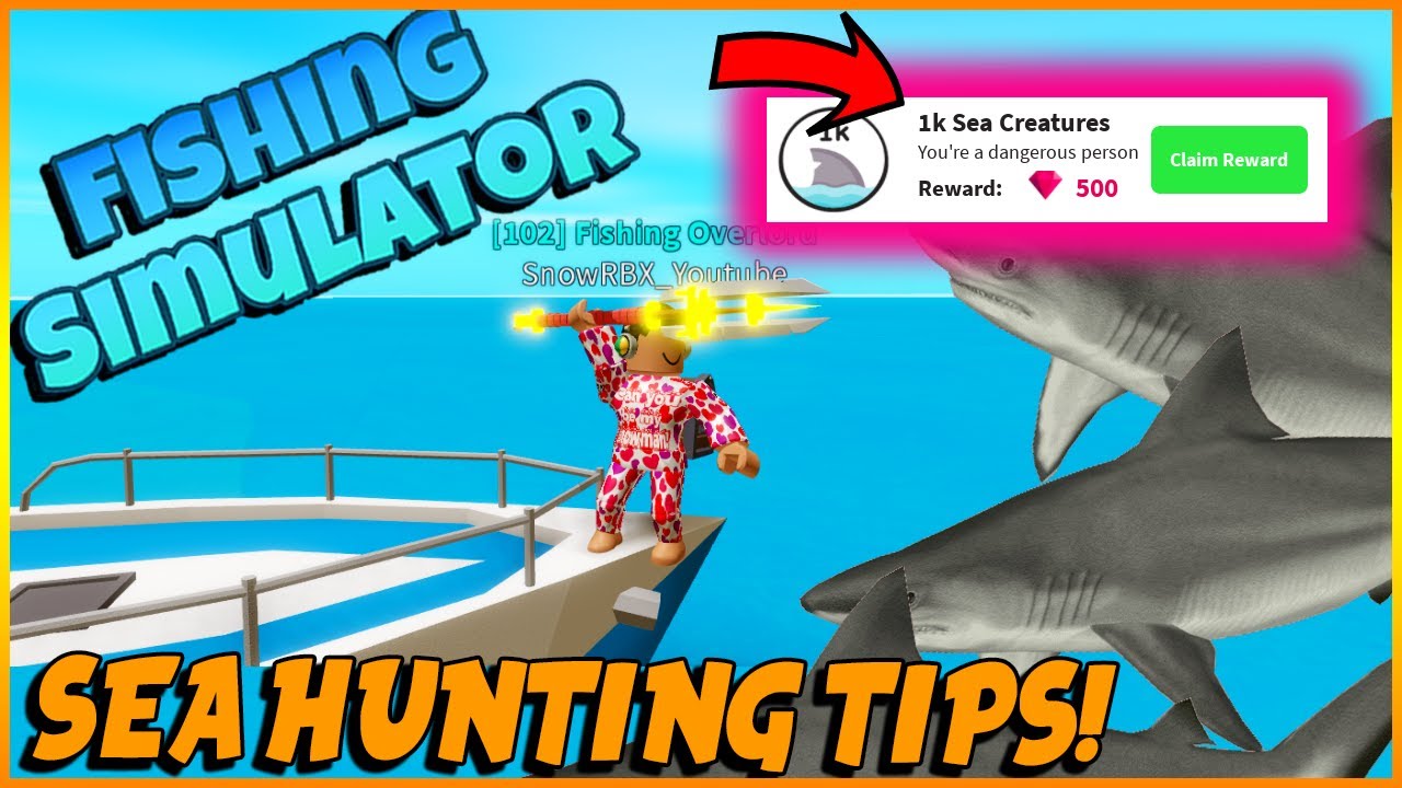 Shark Hunting Tips *Unlock 1k Sea Creature* On Fishing Simulator ...