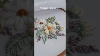 3D Embroidery - Yellow flower simple idea #short