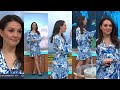 Laura Tobin-Legs In A Short Blue/White Dress & Blue Heels 12/6/24 HD