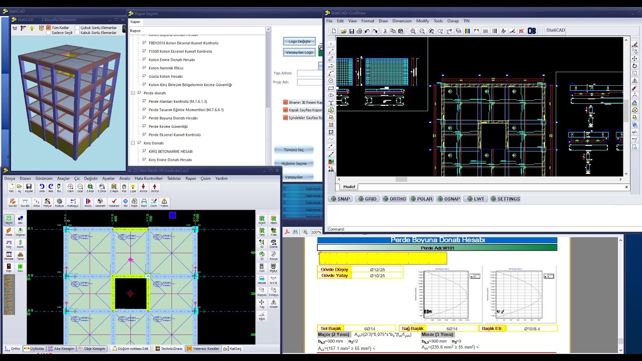 Staticad Betonarme Model Oluşturma Youtube