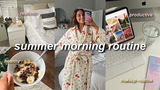 SPEND THE MORNING WITH ME | 8am summer morning routine 2023 (realistic, productive, & healthy)