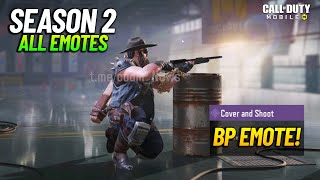 Season 2 All Emotes Codm | Battle Pass Emote S2 Cod Mobile