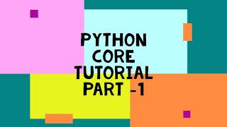 Python tutorials Part -1 |python core |sololearn |#programmingwithKO | python basic concepts