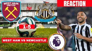 West Ham vs Newcastle 1-5 Live Stream Premier league Football EPL Match Today Commentary Highlights