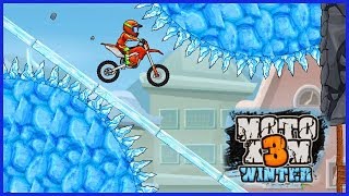 New Update MOTO X3M Bike Racing Game All Winter Levels #MOTOX3M #MOTOX3MGameplay