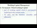 working capital management working capital cycle types financing financial management in hindi