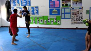 Muay Thai Low Cut Kick (Tae Tat Lang): Kru Suphan Chabairam