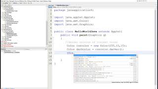 Get Darker version of current color example in Applet