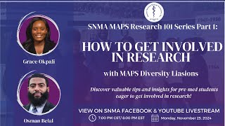 SNMA MAPS Research 101 Series: How to Get Involved in Research