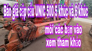 Cẩu UNIC 500 5 khúc và 6 khúc đã về bãi Thủy Lực Long Chăm Đ T 0913 484 116