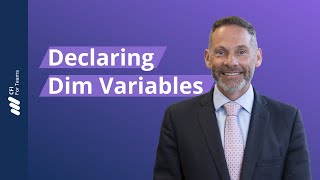 Declaring "Dim" Variables