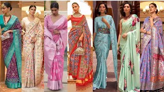 Latest silk Sarees|Designer Silk Sarees|Silk Saree Ideas|Silk Saree Design #saree #sarees #silksaree