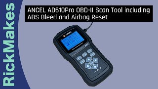 ANCEL AD610Pro OBD-II Scan Tool including ABS Bleed and Airbag Reset