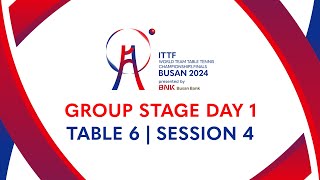 LIVE! | T6 | Day 1 | ITTF World Team Table Tennis Championships Finals Busan 2024 | POR vs ROU (M)