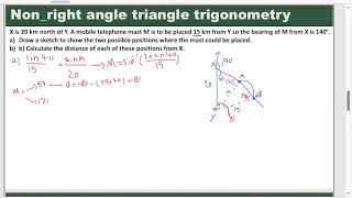 Non right angle triangle trigonometry