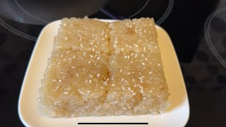 បង្អែមខ្មែរ ទ្រាបបាយ/ Sweet coconut sticky rice