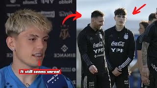 Man Utd player Alejandro Garnacho Reaction After Training with Leo Messi