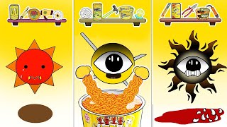 Incredibox Sprunki - Sprunki OC Mr. Sun ALL Phases Convenience Store Food Mukbang Animation | ASMR