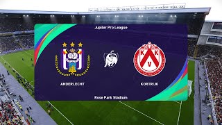PES 2021 | Anderlecht vs Kortrijk - Belgium Jupiler League | 21/02/2021 | 1080p 60FPS