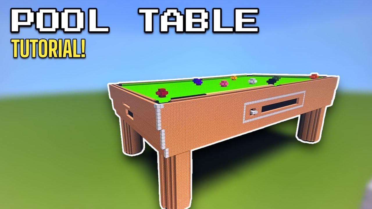 Minecraft Tutorial How To Build A Pool Table Youtube