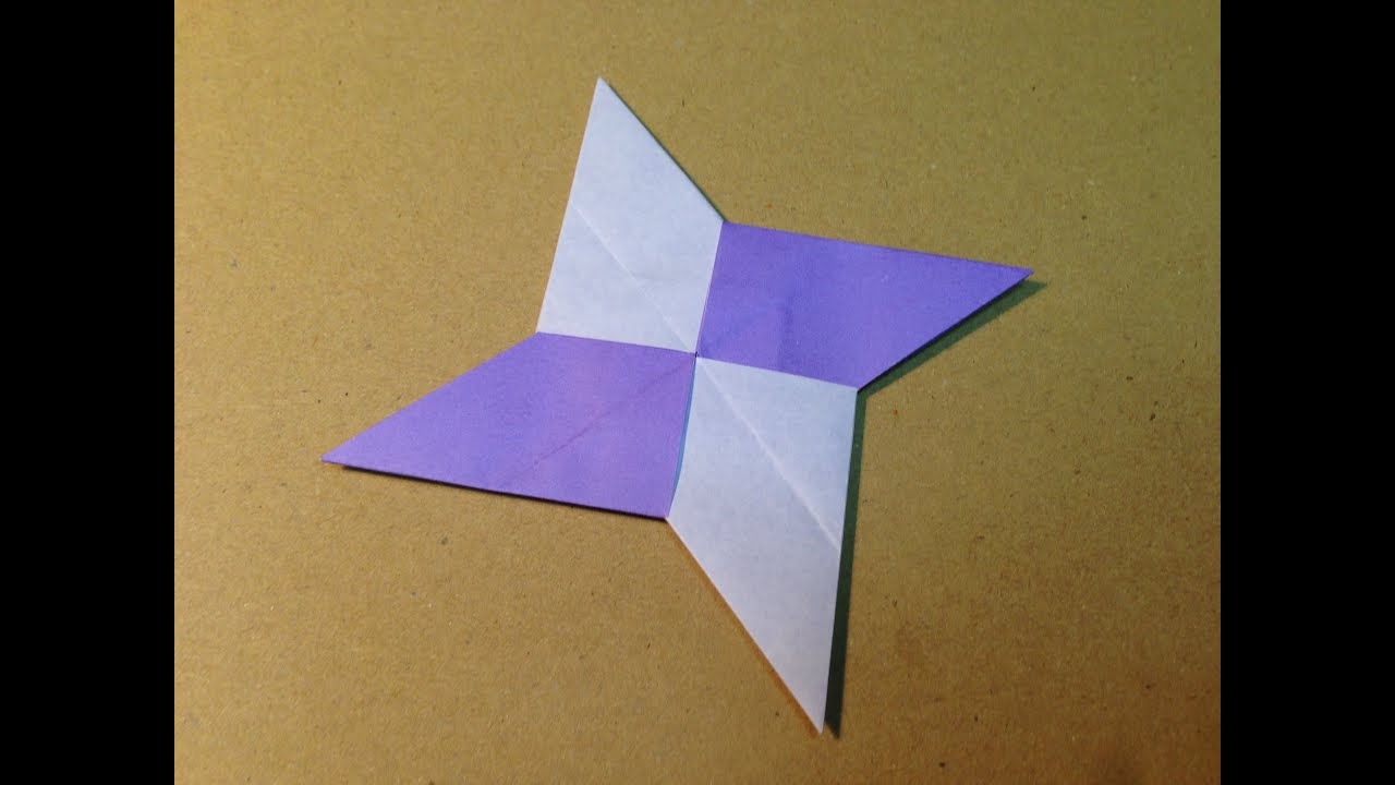 Origami Ninja Star (Shuriken) With One Sheet Of Paper - YouTube