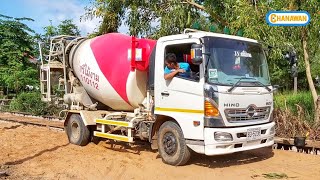 รถโม่น้อย รถโม่ปูน 6 ล้อ hino 500 dominator Cement truck